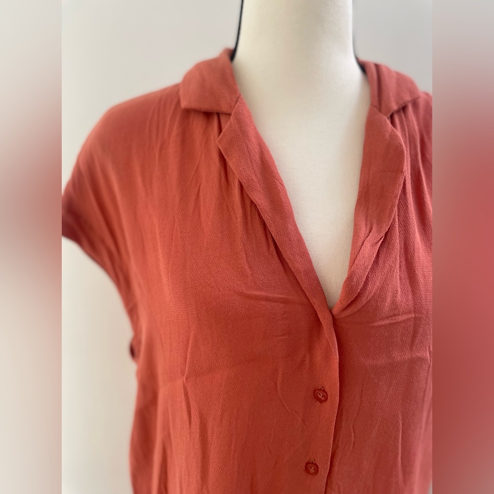 Gentle Fawn Button Up Blouse Salmon / Light Pink size XS -slightly oversized fit